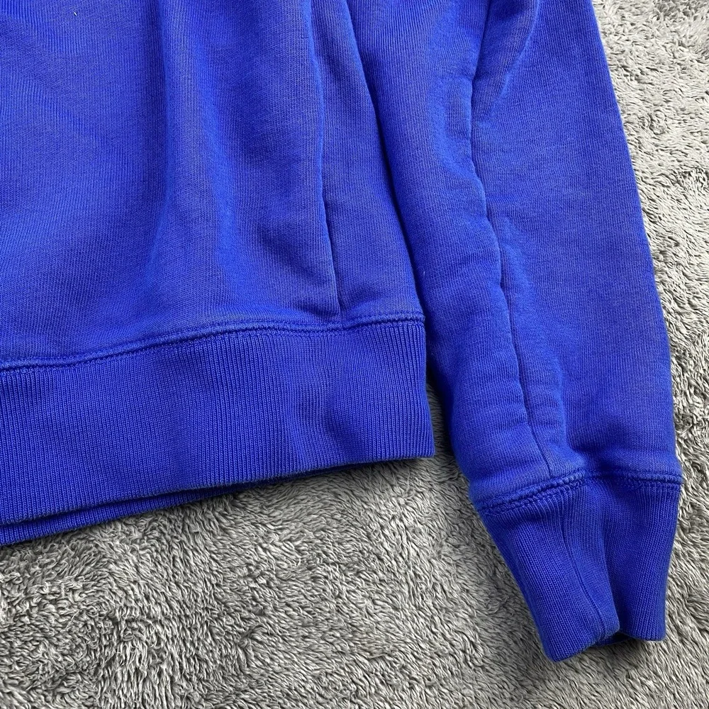 Nike Crewneck Sweatshirt Peach-Pink Lettering Logo Womens Small Blue